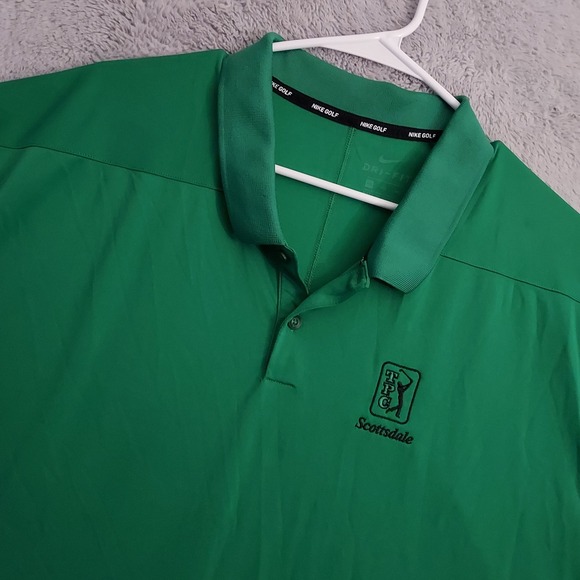 Nike Polo Shirt Mens 4XL TPC Scottsdale Green Performance Golf Dri Fit Casual - Picture 1 of 9